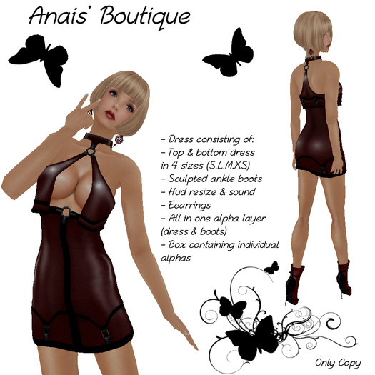 Anais' Mesh Fantastic Dress black & red