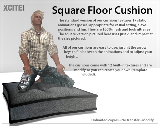 Xcite! Square Floor Cushion
