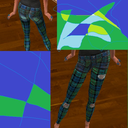 calca xadrez verde