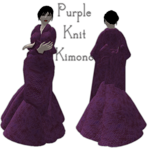 Purple Knit Kimono