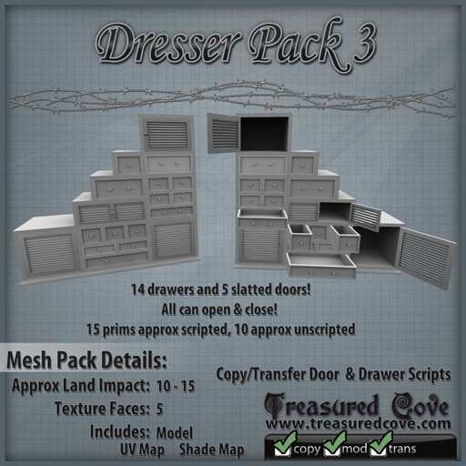 -TC- Dresser Pack 3 Mesh 50% Discount!!