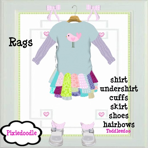 Widget Rag Clothes Second Life Marketplace - Pixiedoodle~Rags outfit