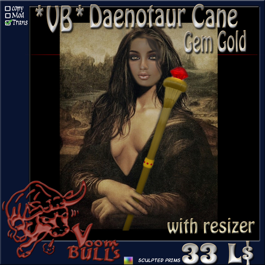 *VB* Daenotaur Gem Cane Gold