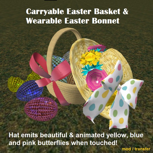 Carryable Easter Basket & Wearable Easter Bonnet PASTEL (Boxed)