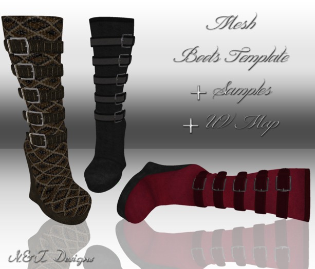 High Boots No2 Mesh Template N&T Designs Full Perm