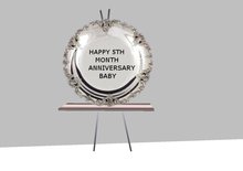 Happy 5th month anniver.silver plate