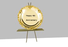Happy 4th anniver.gold  plate