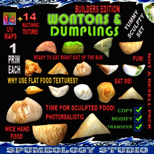 [SS] BOXED WONTON & DUMPLINGS FOOD SCULPTY MAPS AND TEXTURES