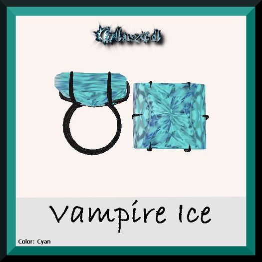 .::Glazed::. Vampire Ice Ring (Cyan)