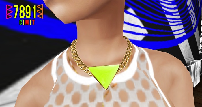 [7891.] Insight Necklace - Gold&&Neon (W\Resize)