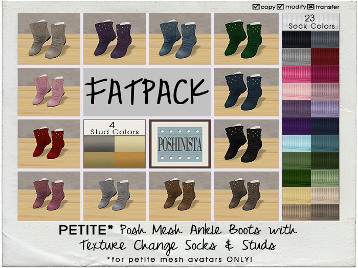 Posh Petite Mesh Ankle Boots (FATPACK) ✦Item Retiring Sale!✦