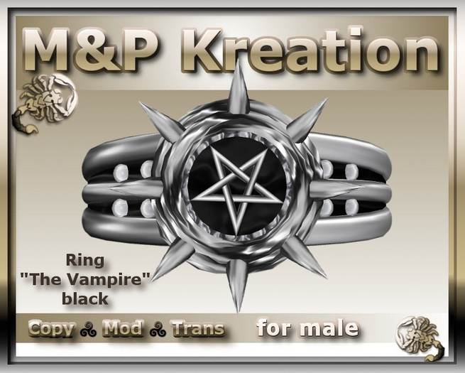 Ring "The Vampire" black 