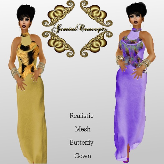 (CC) Mesh Butterfly Gowns by Coco Boxed