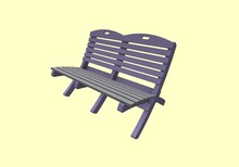  Love Seat (wood)  Mesh  Full Perm
