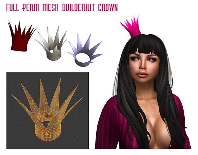 Full Perm Mesh Builderkit Krone Crown
