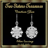TST - VENETIAN GLASS SILVER EARRINGS