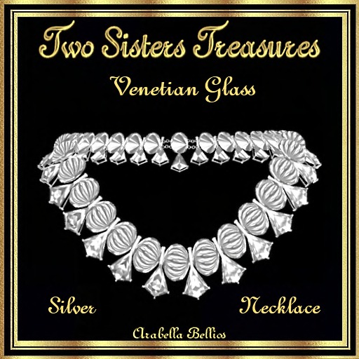 TST - VENETIAN GLASS SILVER NECKLACE
