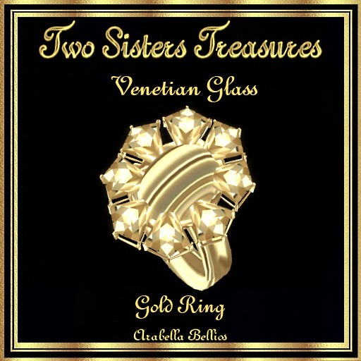 TST - VENETIAN GLASS GOLD RING YG
