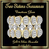 TST - VENETIAN GLASS GOLD/SILVER BRACELET