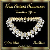 TST - VENETIAN GLASS GOLD/SILVER NECKLACE