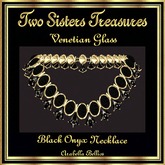TST - VENETIAN GLASS BLACK ONYX GOLD NECKLACE YG