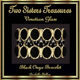 TST - VENETIAN GLASS BLACK ONYX GOLD BRACELET YG