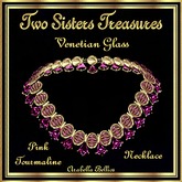 TST - VENETIAN GLASS PINK TOURMALINE NECKLACE YG