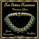 TST - VENETIAN GLASS GREEN TOURMALINE NECKLACE YG