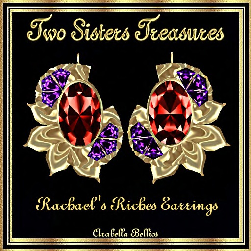 TST - RACHAEL'S RICHES RUBY AMETHYST EARRINGS YG