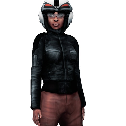 Unisex Black Jet Pilot Leather Pilot Jacket With Sculpted Mandarin Collar