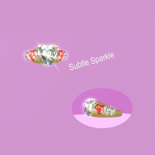 Gold 5 Heart Diamond & Ruby Engagement Ring Boxed Promo Sale