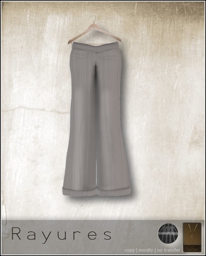 SYSY's Mesh Rayures Pants - Lightgrey