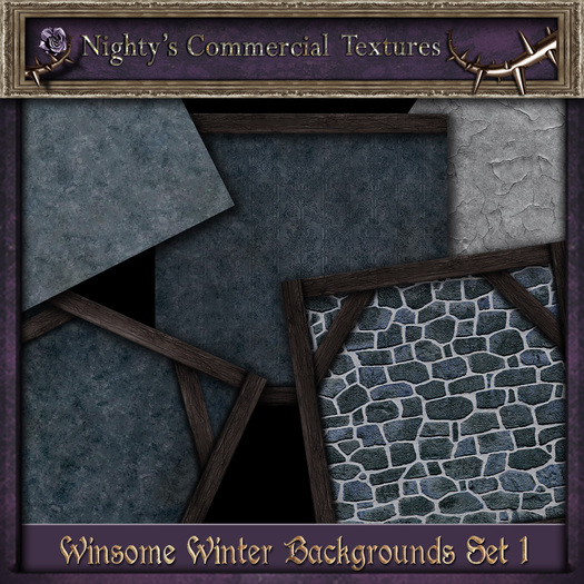 Nighty's Winsome Winter Cottage Walls Set 1