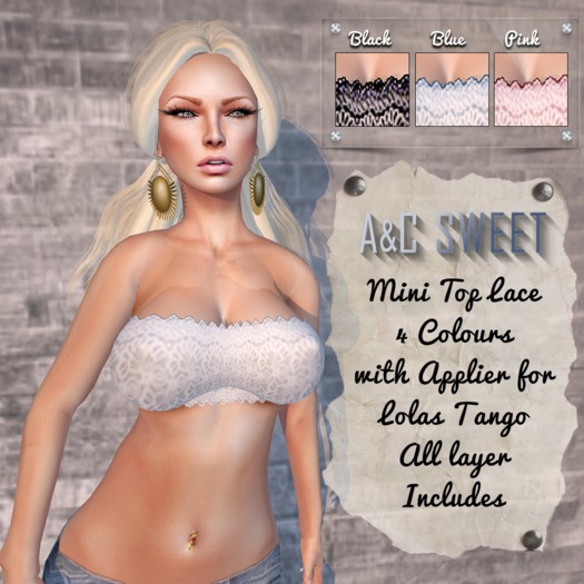 {A&C} Sweet-Mini Top Lace-4 Colours