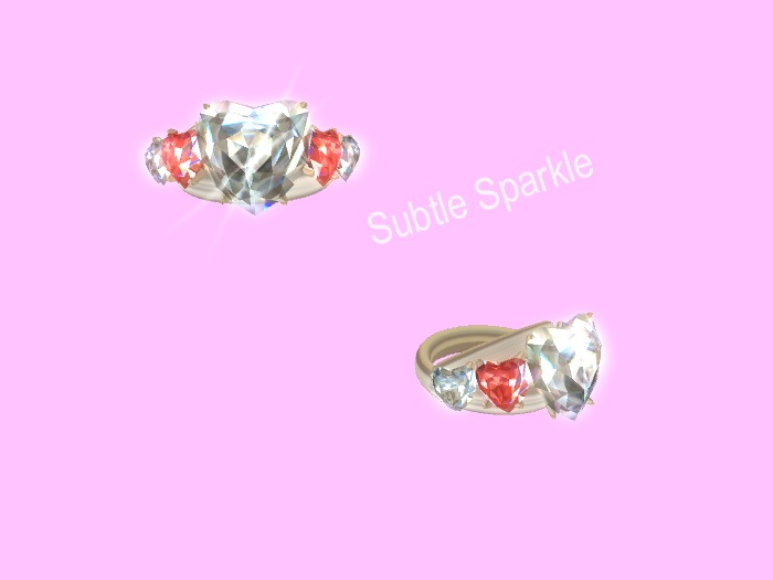 5 Heart Diamond & Ruby Engagement Ring Boxed