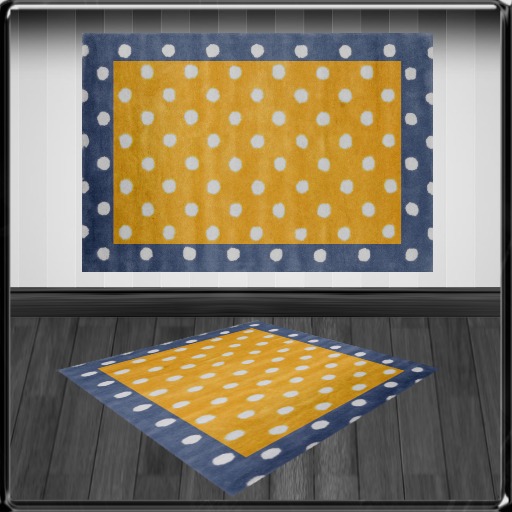 *~LT~* Yellow/Blue spot Rug