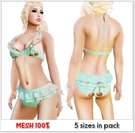DeepLove :: MESH :: Cherry Bikini (Blue)