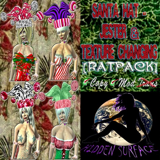 Santa Hat: Jester & Texture Changing Fatpack *H~S*