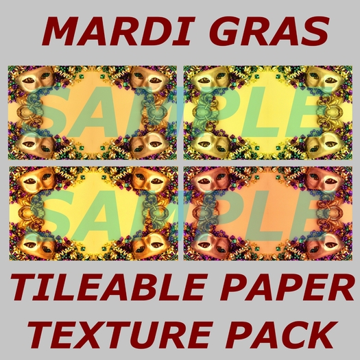 Mardi Gras - tileable paper texture pack