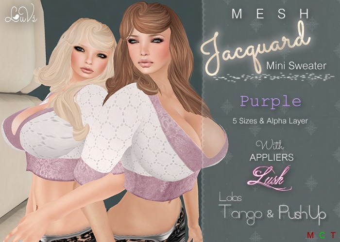[LuVs] Jacquard Mini Sweater Grape + Lush & Tango Push-up Applier