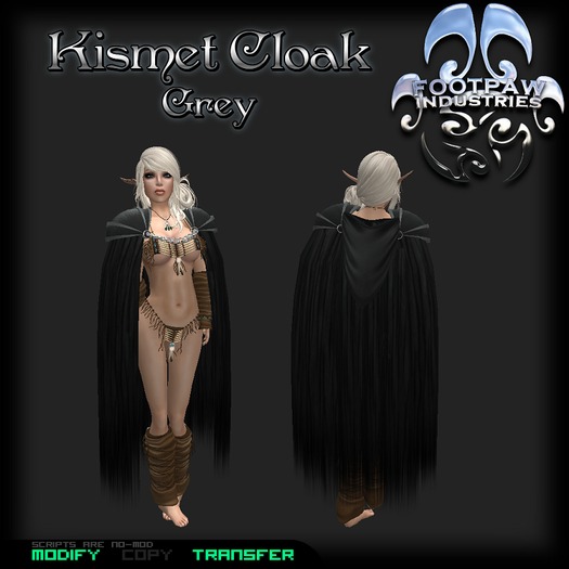 [FPI] Kismet Cloak Grey - Unisex Hooded Cloak