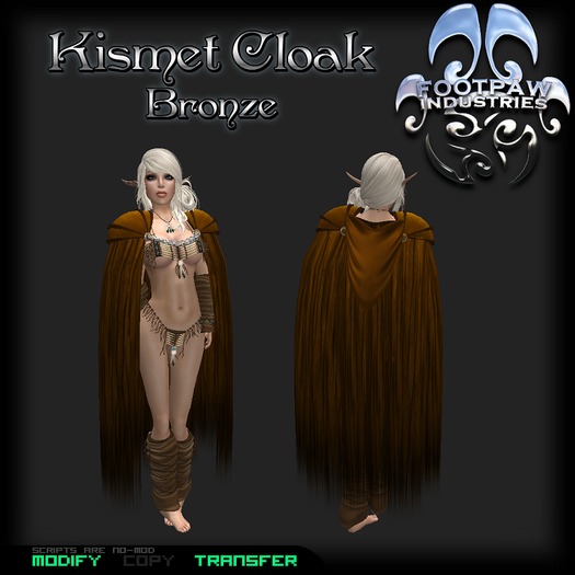 [FPI] Kismet Cloak Bronze - Unisex Hooded Cloak