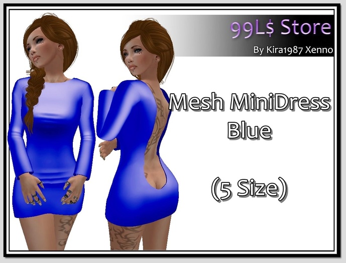 Mesh MiniDress Blue