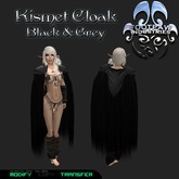 [FPI] Kismet Cloak Black & Grey - Unisex Hooded Cloak