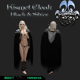 [FPI] Kismet Cloak Black & Silver - Unisex Hooded Cloak