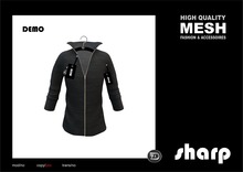 sharp by [ZD] - MESH - Zipper Cardigan 