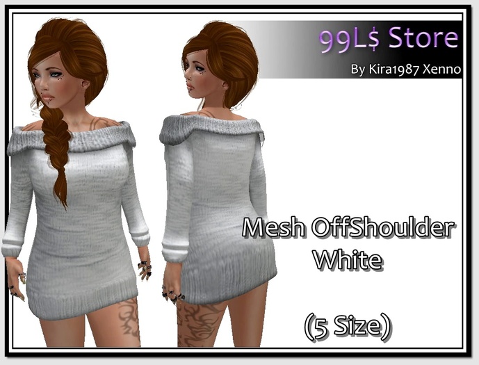 Mesh OffShoulder White