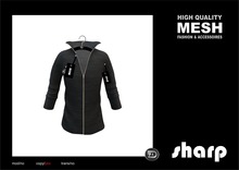 sharp by [ZD] - MESH - Zipper Cardigan 