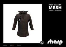 sharp by [ZD] - MESH - Zipper Cardigan 