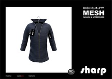 sharp by [ZD] - MESH - Zipper Cardigan 